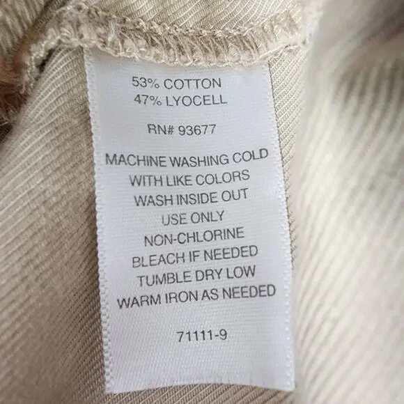 Liz Claiborne Pants‎ Womens 4 Tan Khaki Cotton Lyocell Lightweight Crop Capri - Picture 5 of 10